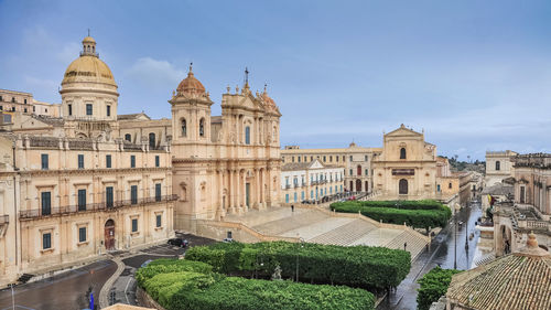 Low angle view of historic building against sky