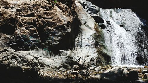 Rock formation in water