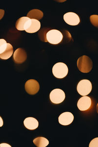 Defocused image of illuminated lights at night