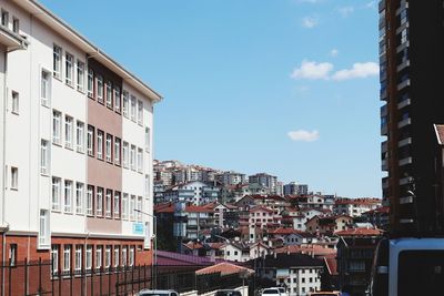 Low angle view of buildings against sky