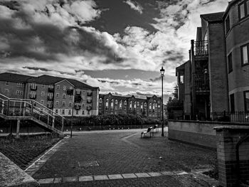 Buildings in city against sky