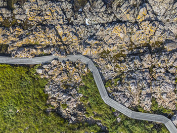 Aerial photo of møllenaesstien at møllerenden, allinge, bornholm, denmark