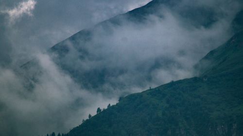 Low angle view of mountain against sky