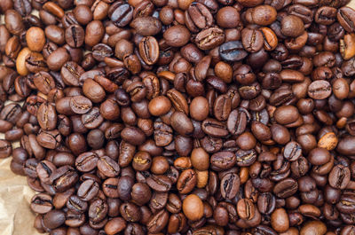 Full frame shot of coffee beans