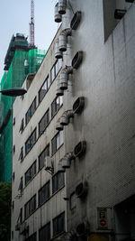 Low angle view of buildings against clear sky