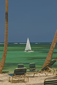 Empty chairs in a row