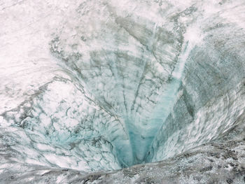 Full frame shot of glacier hole