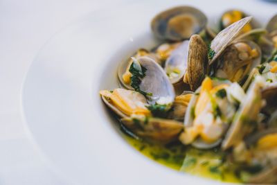 Close-up of seafood in bowl