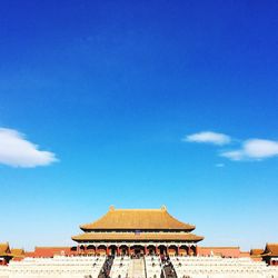 View of forbidden city against blue sky
