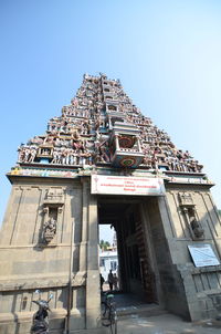 Low angle view of temple entrance