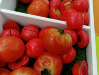 Close-up of tomatoes on table