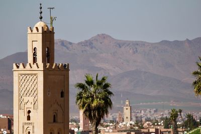 View of temple against mountain