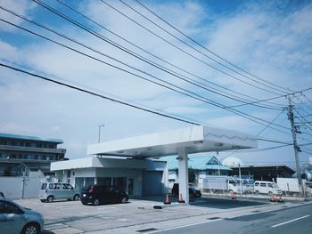 Low angle view of buildings against sky