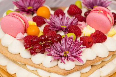 Close-up of strawberries in plate