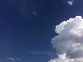 Low angle view of clouds in sky
