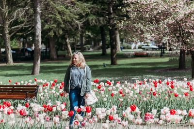 Woman standing in park