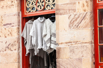 Traditional handmade ruanas at the beautiful small town of nobsa in the region of boyaca in colombia