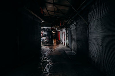 Interior of abandoned building