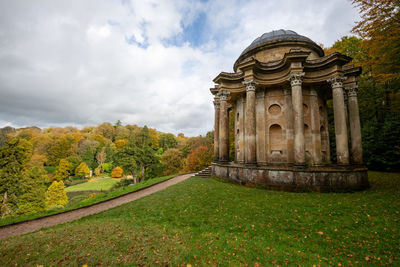 View of castle against cloudy sky