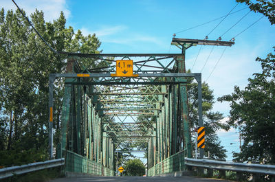 Low angle view of bridge against sky