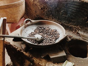 Close-up of food on table