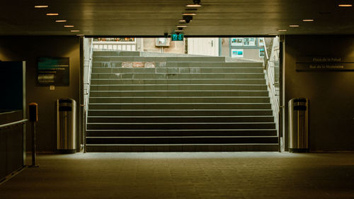 Interior of illuminated building