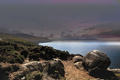 Scenic view of sea against sky