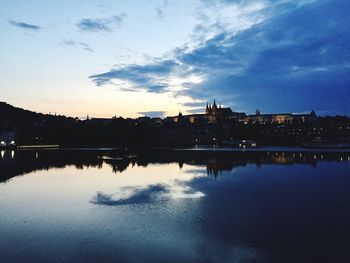 Reflection of buildings in water