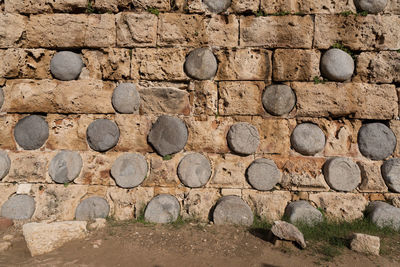 Full frame shot of stone wall