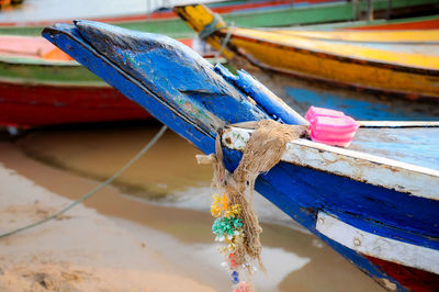 Close-up of fishing boat