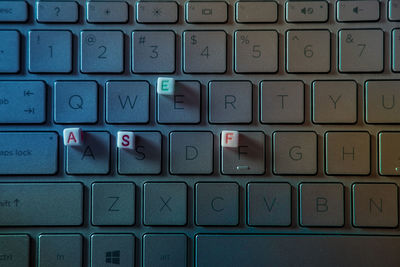 Full frame shot of computer keyboard