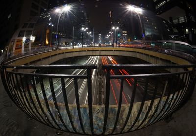 Light trails at night