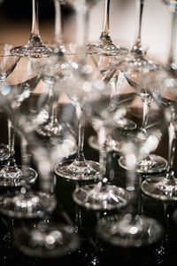 Upside down image of wine glass