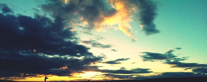 Low angle view of cloudy sky