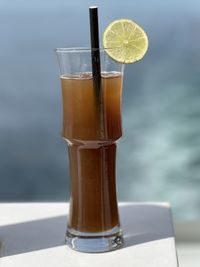 Close-up of drink on table