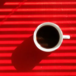 Directly above shot of coffee on table