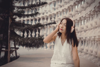 Young woman looking away