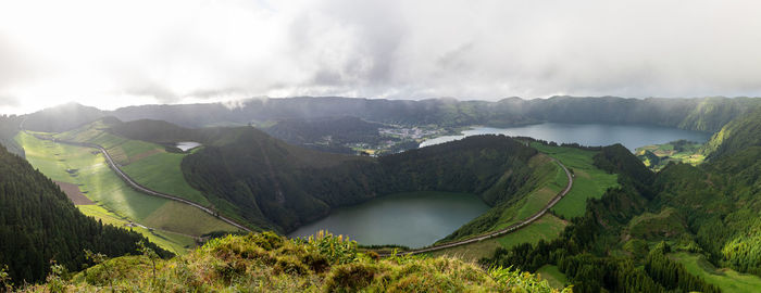 Panoramic view of landscape against sky