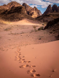 Scenic view of desert against sky