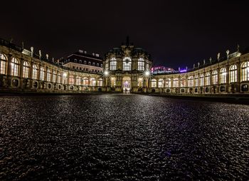 Illuminated city at night
