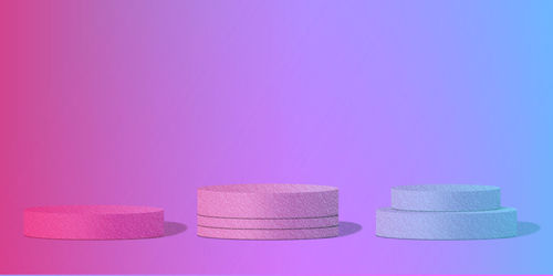 Close-up of objects on table against blue background