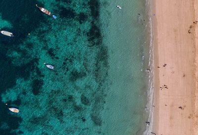 High angle view of sea shore