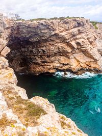Rock formations in sea