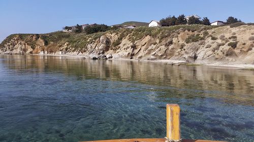 Rock formations in sea