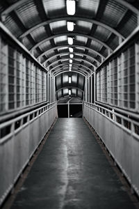 Interior of illuminated tunnel