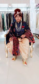 Portrait of young woman in traditional clothing