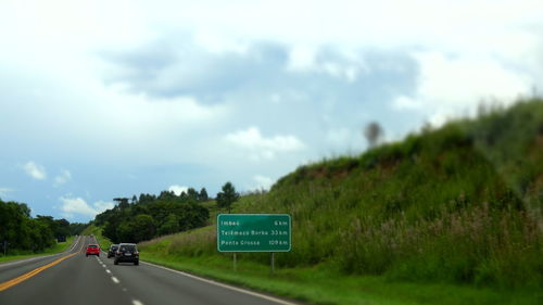 Road passing through landscape