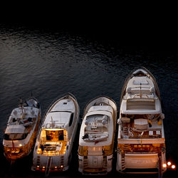 View of boats in lake