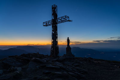 Sunset from the top of monte cusna, italy