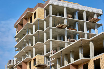 Low angle view of building against clear sky